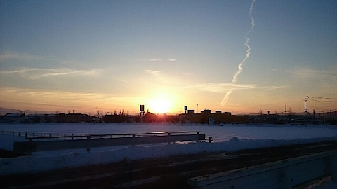 20141228すじ状の雲喜多方市から