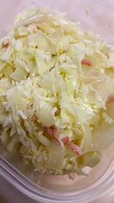 20160225お昼ご飯キャベツとレモンのサラダ