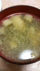 20160424晩ご飯アイコとジャガイモのみそ汁