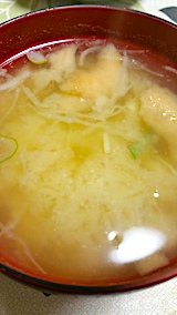 20170109キャベツとくるまふのみそ汁