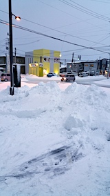 20170207雪寄せ途中駐車場