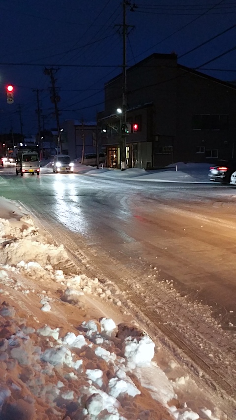 20170207凍結した道路