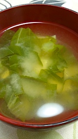 20170411お昼ご飯菜の花菜と豆富のみそ汁