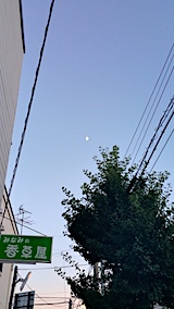 20170801外の様子夕方南の空にはお月さま