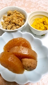 20171115晩ご飯ダイコンの煮もの