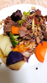 20171115晩ご飯ローストビーフピザ