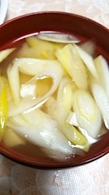 20180116晩ご飯ネギと豆富のみそ汁