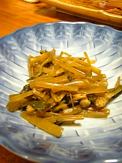 20080504わさびの茎の煮つけ