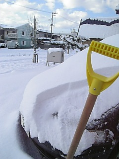 20090114駐車場の雪
