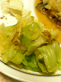 20090114キャベツとピーマンの蒸し煮