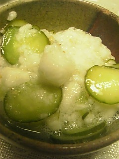 20100915とろろ芋とキュウリの酢のもの