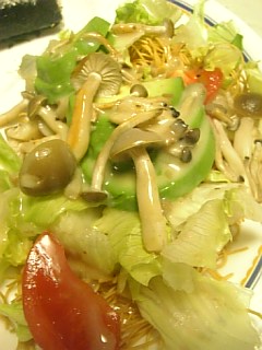 20100920細麺ゴママヨネーズサラダ添え
