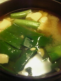 20110428ネギと豆富のみそ汁