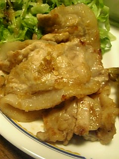 20110512豚肉のショウガ焼き