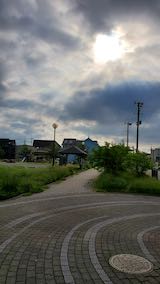 20200529速歩途中の公園内と東の空