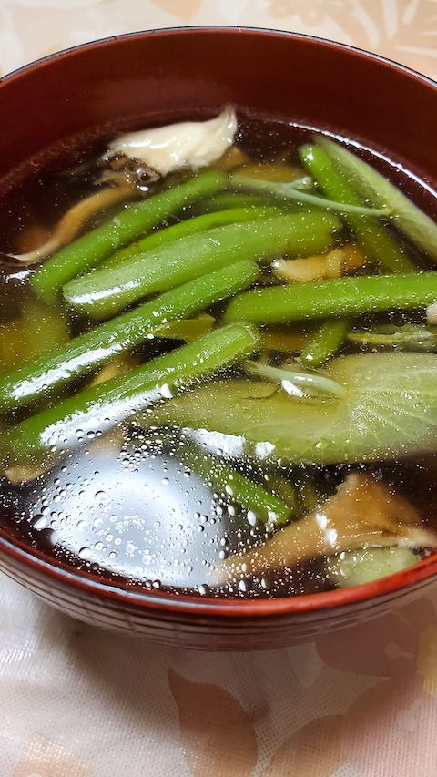 20200701お昼ご飯じゅんさいのお吸いもの