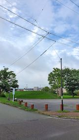 20200816速歩へ向かった公園と南西の空