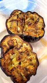 20200816お昼ご飯焼きナス