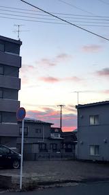 20201206速歩へ向かった公園から望んだ東の空朝焼け