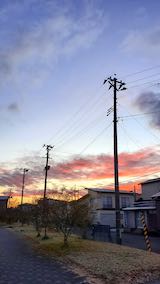 20201206速歩途中の公園から望んだ東の空朝焼け