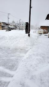 20210203外の様子朝お店向かいの駐車場雪寄せ後