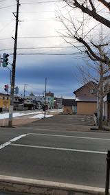 20210301外の様子夕方歩道と東大通り2