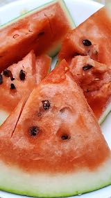 20210802晩ご飯会津山都のスイカ