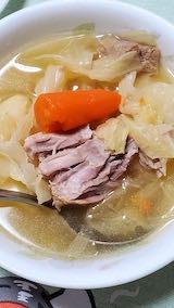 20211115お昼ご飯鶏肉と野菜のスープ
