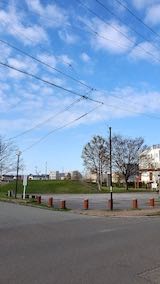 20220417速歩へ向かった公園内と南西の空