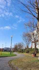 20220417速歩途中の公園内と北の空