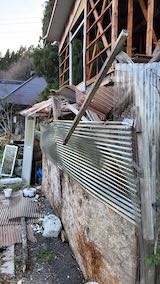 20220417作業小屋雪囲い撤去前