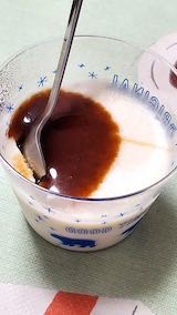 20220929お昼ご飯デザートミルク寒天黒みつ添え