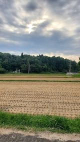 202220221003山へ向かう途中の田んぼと空