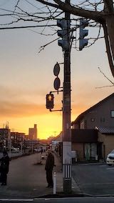 20230315外の様子夕方歩道と東大通り2